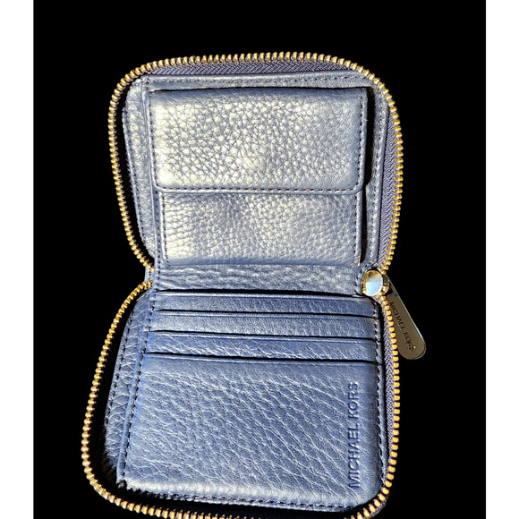 Michael Kors Satter Calf Navy Leather Small Satchel (35S5GSAS1L) & wallet - Picture 4 of 11